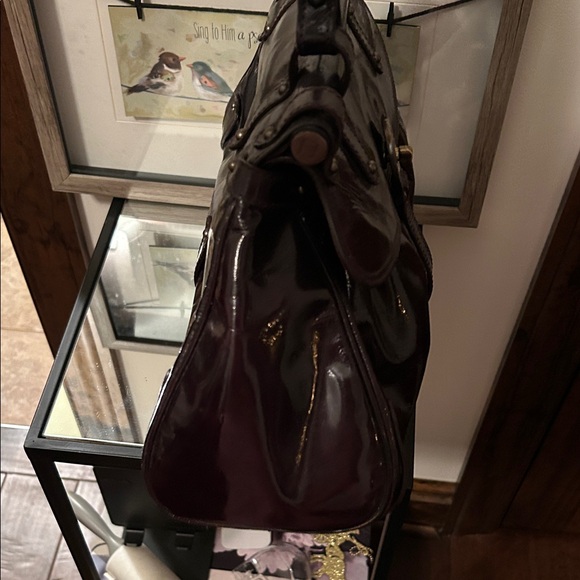 Fendi Dark Burgundy Leather Satchel - Picture 6 of 16